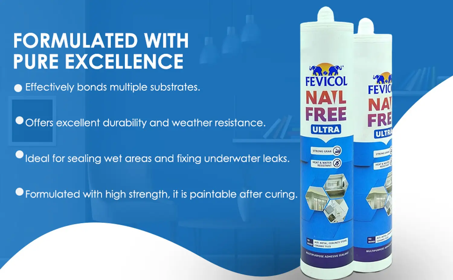 How to Use Fevicol Nail Free Ultra for Glass Applications, Mirror Mounting & Wall Paneling